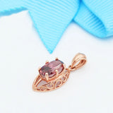 14K Rose Gold Ruby Necklace for Women, Petite Sweet Glamour Jewelry