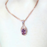 14K Rose Gold Ruby Necklace for Women, Petite Sweet Glamour Jewelry