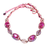 Romantic 14K Rose Gold Ruby Bracelet for Women