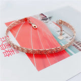 14K Rose Gold Plated Purple Bangles for Women