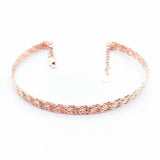 14K Rose Gold Plated Purple Bangles for Women