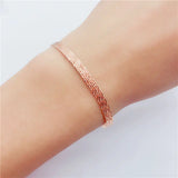 14K Rose Gold Plated Purple Bangles for Women