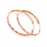 14K Rose Gold Plated Purple Hoop Earrings for Women