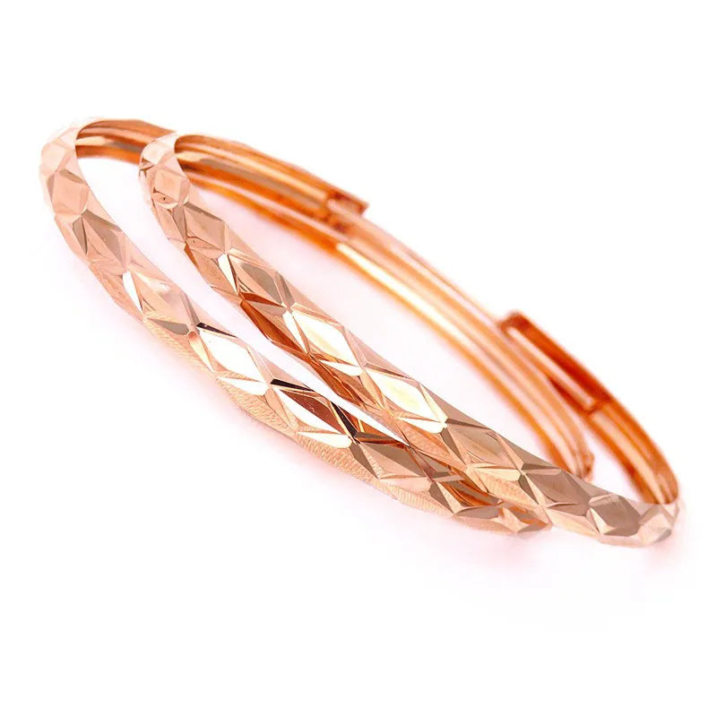 14K Rose Gold Plated Purple Hoop Earrings for Women