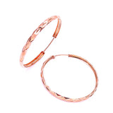 14K Rose Gold Plated Purple Hoop Earrings for Women