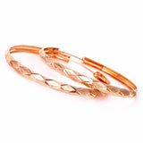 14K Rose Gold Plated Purple Hoop Earrings for Women