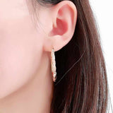 14K Rose Gold Plated Purple Hoop Earrings for Women