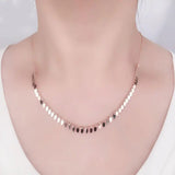 Rose Gold Tassel Necklace with Purple Sequins, 14K Plated, Light Wedding Jewelry