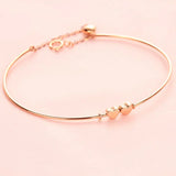 Rose Sweet Heart Bracelet 14K Purple Plated Wedding Banquet Jewelry