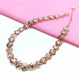 Romantic 14K Rose Gold Flower Bracelet for Women