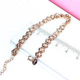 Romantic 14K Rose Gold Flower Bracelet for Women