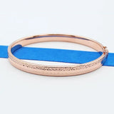 14K Rose Geometric Charm Bracelet Purple Plated for Women