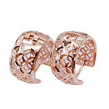 14K Rose Geometric Earrings for Women Chinese Unique Glamour Art Jewelry