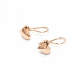 14K Rose Gold Heart Shaped Earrings for Women
