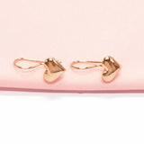 14K Rose Gold Heart Shaped Earrings for Women