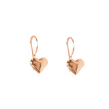 14K Rose Gold Heart Shaped Earrings for Women