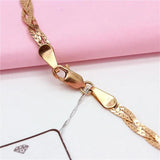 14K Rose Gold Plated Purple Chain Chunky Necklace
