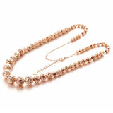 Purple Beads Necklace 14K Rose Gold Plated Chain Jewelry
