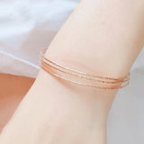 14K Rose Charm Bracelet for Women Wedding Jewelry