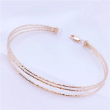 14K Rose Charm Bracelet for Women Wedding Jewelry