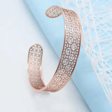 14K Rose Gold Wide Charm Bracelet for Women
