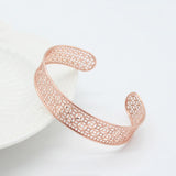 14K Rose Gold Wide Charm Bracelet for Women