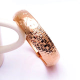Purple Plated 14K Rose Rhombus Flower Bracelet for Women Wedding