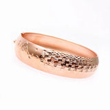 Purple Plated 14K Rose Rhombus Flower Bracelet for Women Wedding