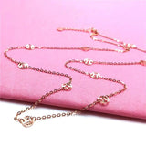 Purple Plated 14K Rose Chains Copper Coins Necklace for Woman Wedding