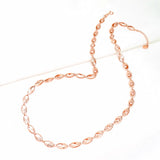 Purple Plated 14k Rose Olive Chunky Necklace Romantic Stacking Chains