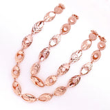 Purple Plated 14k Rose Olive Chunky Necklace Romantic Stacking Chains