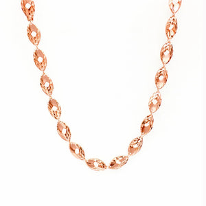 Purple Plated 14k Rose Olive Chunky Necklace Romantic Stacking Chains