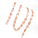 Purple Plated 14k Rose Olive Chunky Necklace Romantic Stacking Chains