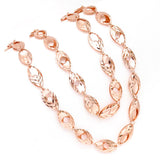 Purple Plated 14k Rose Olive Chunky Necklace Romantic Stacking Chains