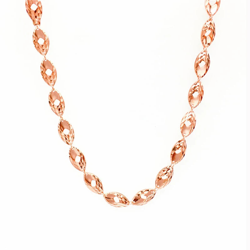 Purple Plated 14k Rose Olive Chunky Necklace Romantic Stacking Chains