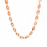 Purple Plated 14k Rose Olive Chunky Necklace Romantic Stacking Chains