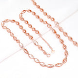 Purple Plated 14k Rose Olive Chunky Necklace Romantic Stacking Chains