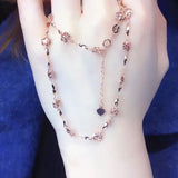 14k Rose Flower Chunky Necklace Romantic Wedding Jewelry