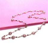 14k Rose Flower Chunky Necklace Romantic Wedding Jewelry