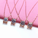 14k Rose Gold Plated Crystal Bull Head Pendant Choker Necklace