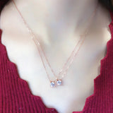 14k Rose Gold Plated Crystal Bull Head Pendant Choker Necklace