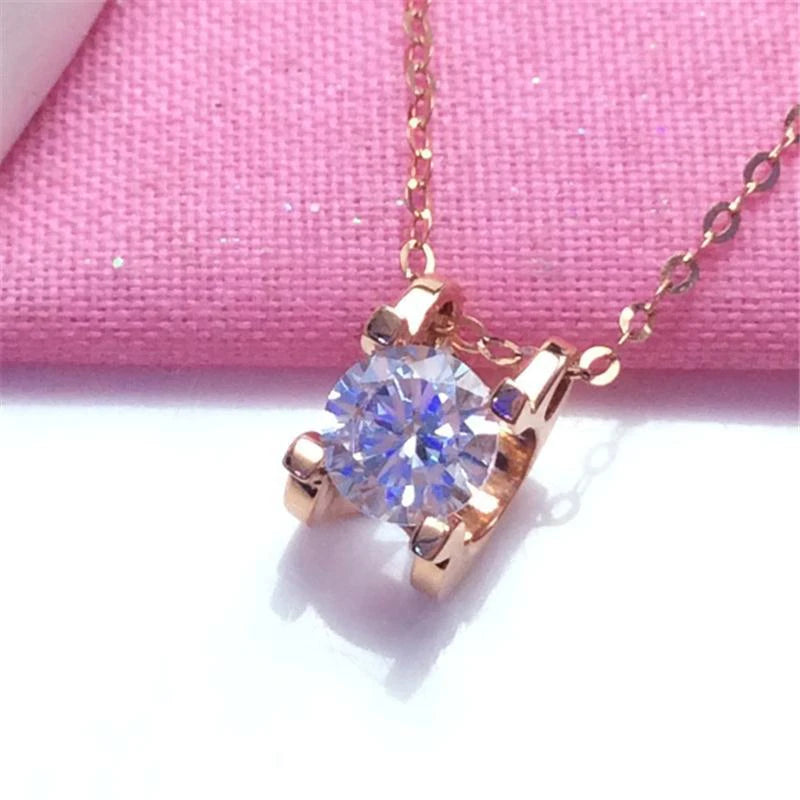 14k Rose Gold Plated Crystal Bull Head Pendant Choker Necklace