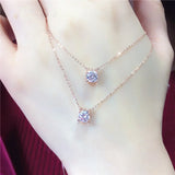 14k Rose Gold Plated Crystal Bull Head Pendant Choker Necklace
