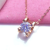 14k Rose Gold Plated Crystal Bull Head Pendant Choker Necklace