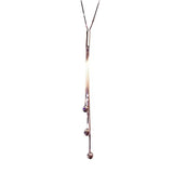 14k Rose Soft Chain Tassel Necklace for Women - Purple Plated Charm Jewelry