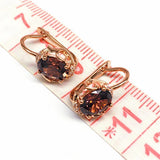 Vintage 14k Rose Gold Ruby Earrings for Women