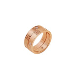 14K Rose Gold Plated Retro Gemstone Ring for Women