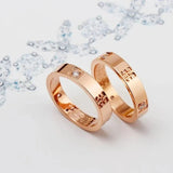 14K Rose Gold Plated Retro Gemstone Ring for Women
