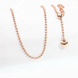 Purple Beads Necklace 14K Rose Love Stacking Chains Jewelry