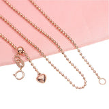 Purple Beads Necklace 14K Rose Love Stacking Chains Jewelry